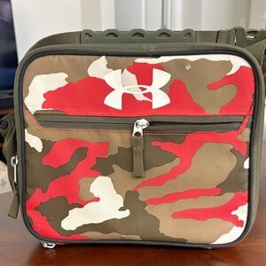 Under Armour Red and Brown Camouflage Messenger Bag